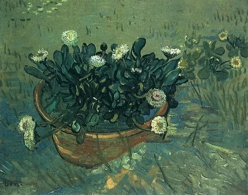 166-Vincent van Gogh-Natura morta con ciotola con margherite, 1888 - Virginia Museum of Fine Arts  